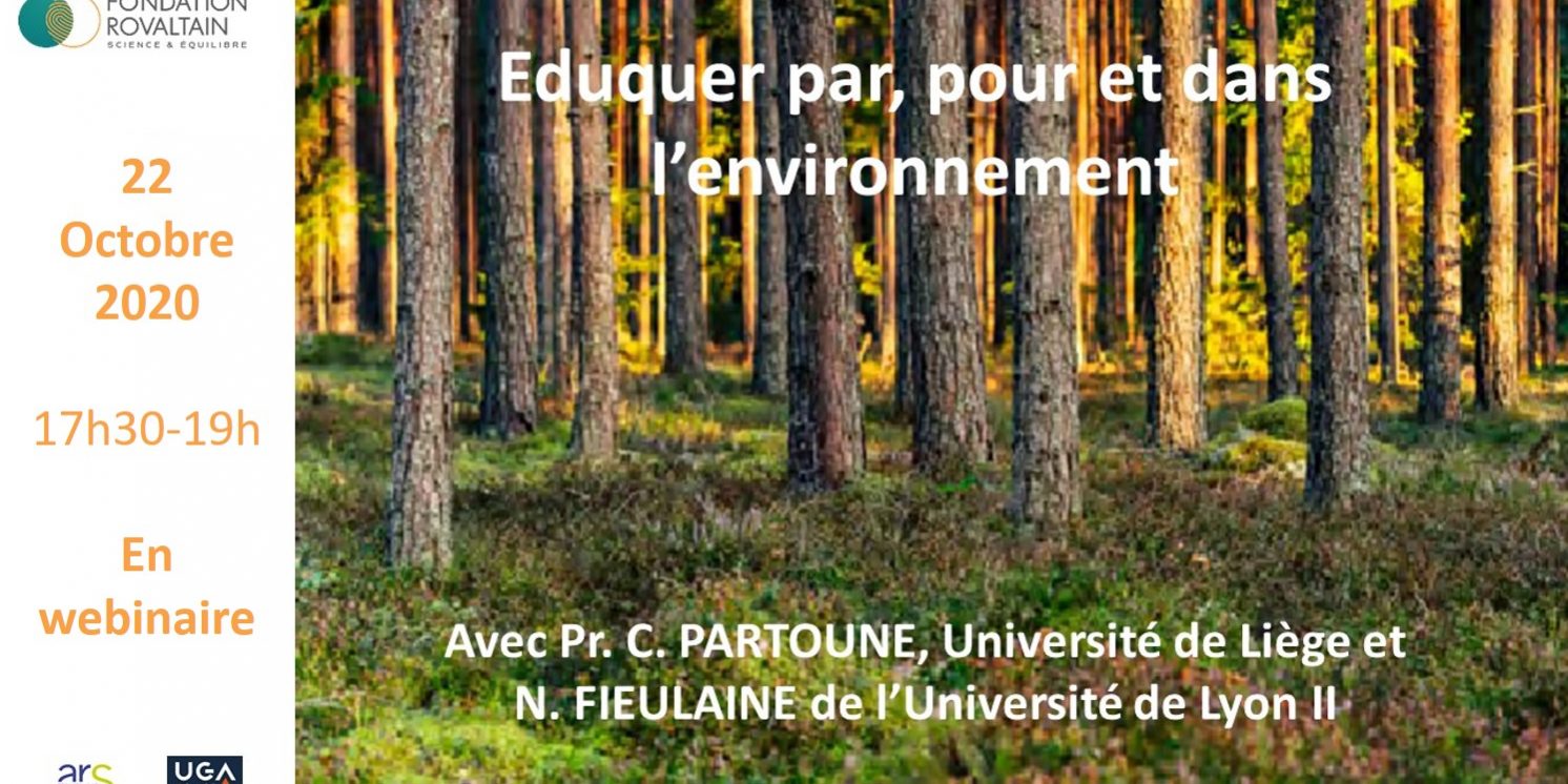 Eduquer par pour et dans l’environnement Conférence scientifique Jeudi de la Fondation