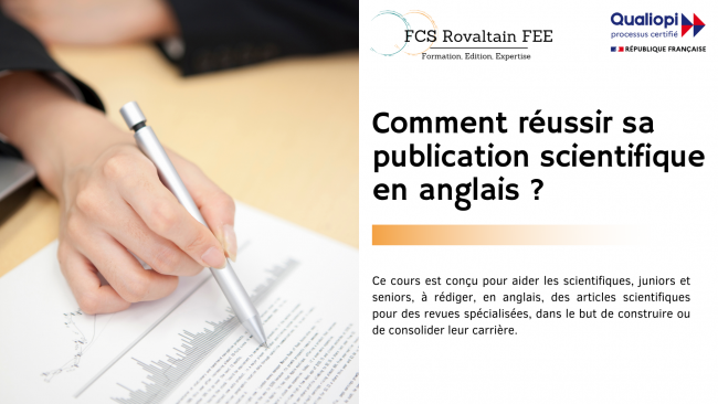 Formation publier en anglais formation comment réussir sa publication scientifique