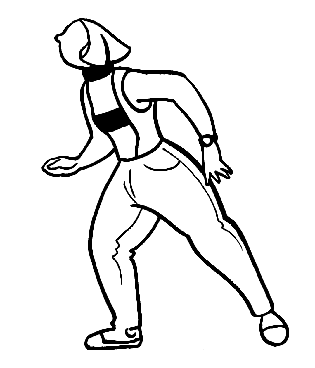Personnage représentant une version moderne de Bécassine, regardant avec curiosité le texte